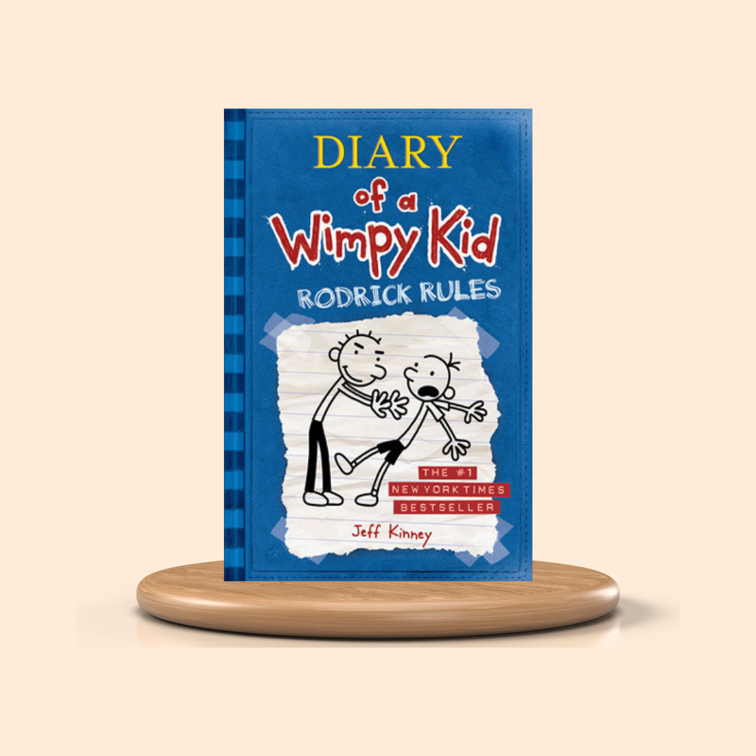 Rodrick Rules by Jeff Kinney (Diary of a Wimpy Kid #2) Children's Book Cover