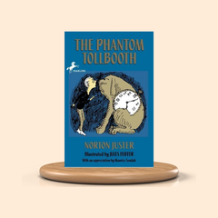 Book cover of 'The Phantom Tollbooth' on a beige background