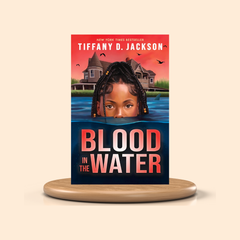 Book cover of 'Blood in the Water' by Tiffany D. Jackson on a beige background