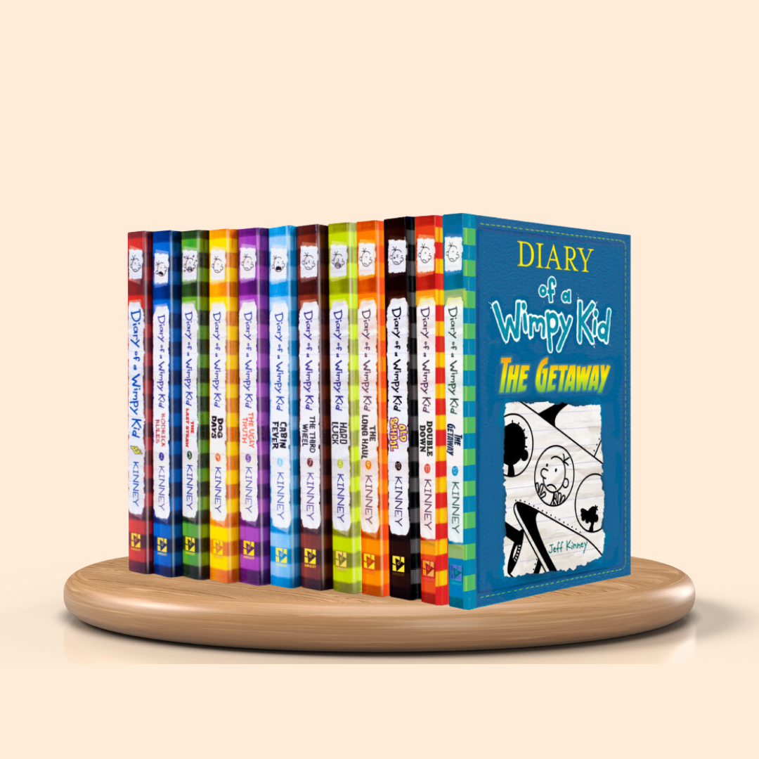 Diary Of A Wimpy Kid Collection by By Jeff Kinney (Set of 12 Books)  Children's Book Cover