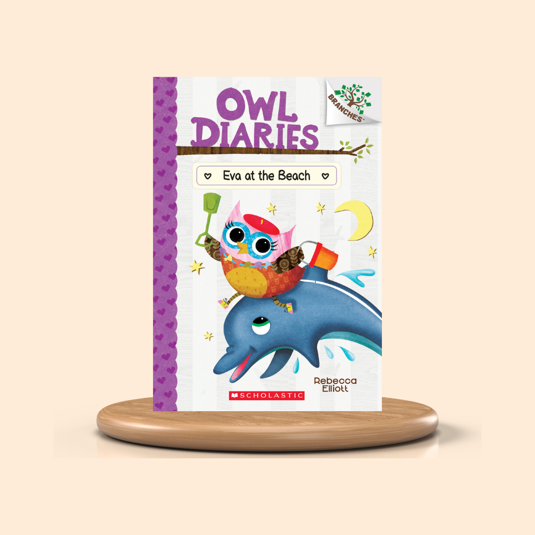Eva at the Beach (Owl Diaries #14) by Rebecca Elliott | Colored Edition