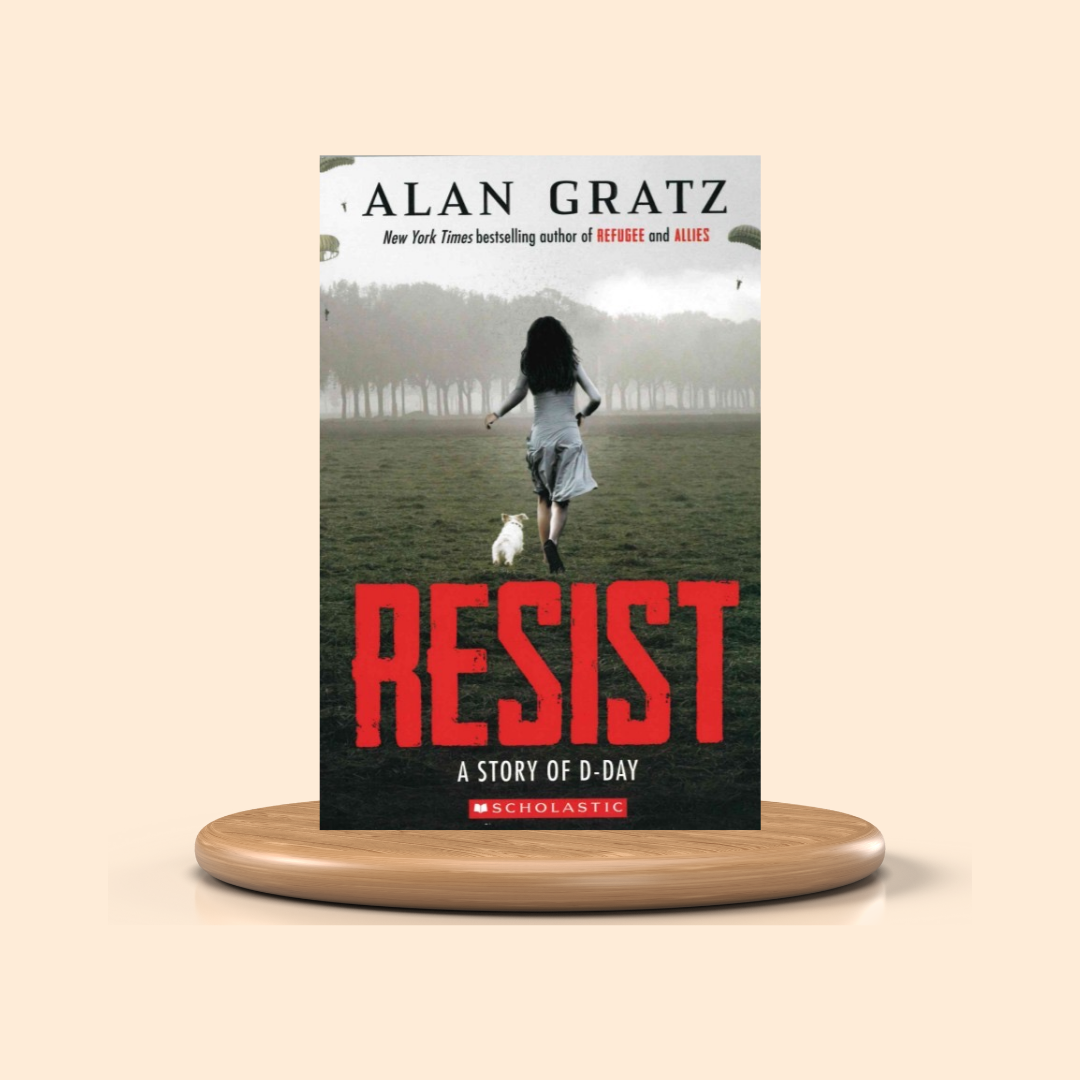 Book cover of 'Resist' by Alan Gratz on a beige background